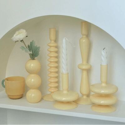 Ivory Color Candle Holders