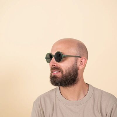 Ki ET LA WOAM Gafas de sol para adultos Verde Botella - Ligeras y cómodas, categoría 3 - moda de verano para adultos