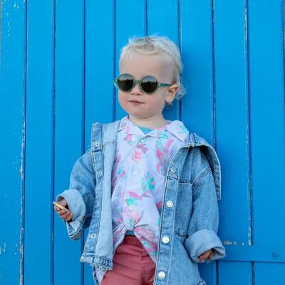 Flaschengrüne Sonnenbrille für Kinder von Woam – 4–6 Jahre