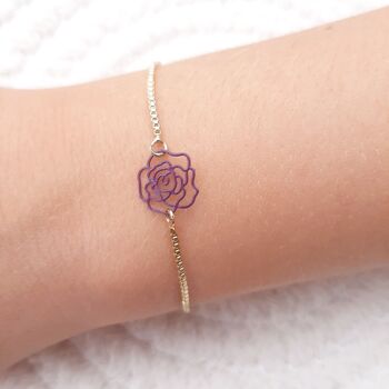Bracelet Fleur "Jolie Rose" 1