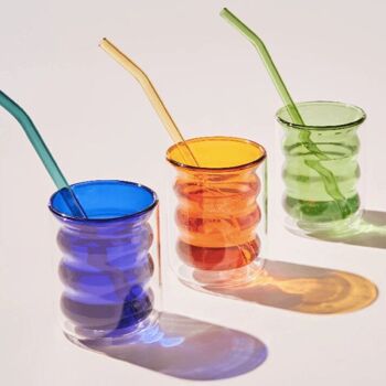 Tasse en verre double couche colorée 2