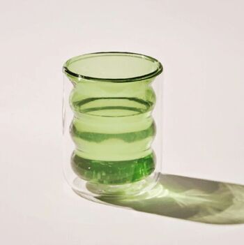 Tasse en verre double couche colorée 3