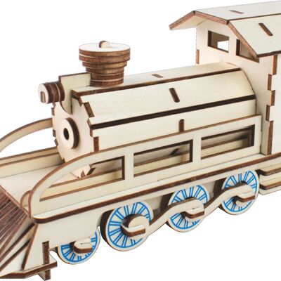 Wooden steam locomotive construction kit