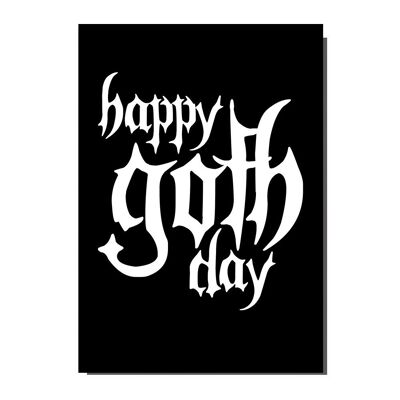 Auguri di buon giorno Goth/biglietto di compleanno