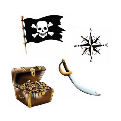 Tatouage temporaire Sioou - Pirate