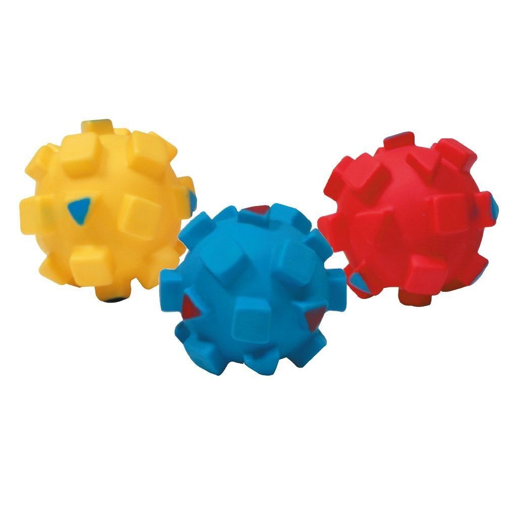 Pallina per cani in vinile Squared - Colori Assortiti