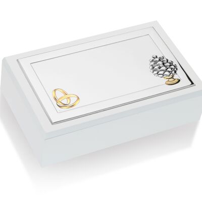 Jewelery Box 20x12x6 cm Silver "Pigna" Wedding Line