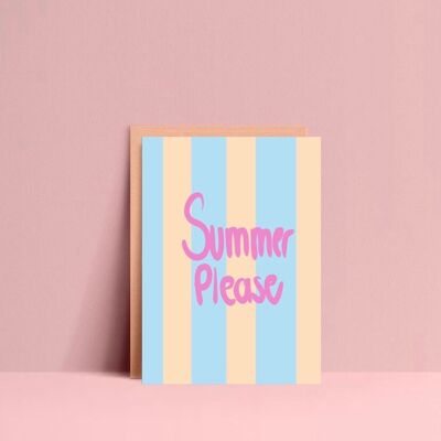 Summer please postcard