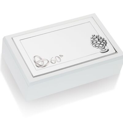 Jewelery Box 20x12x6 cm Silver "Pigna" Line 60th Anniversary