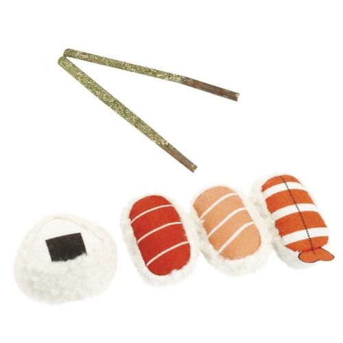 Peluche gioco per gatti - Sushi Box 6pz