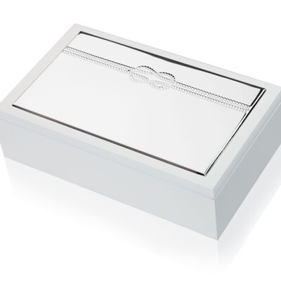 Cofanetto Portagioie 20x12x6 cm Argentato Linea "Sailing"