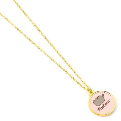Pusheen the Cat Pink Name Necklace