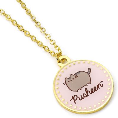 Pusheen the Cat Pink Name Necklace