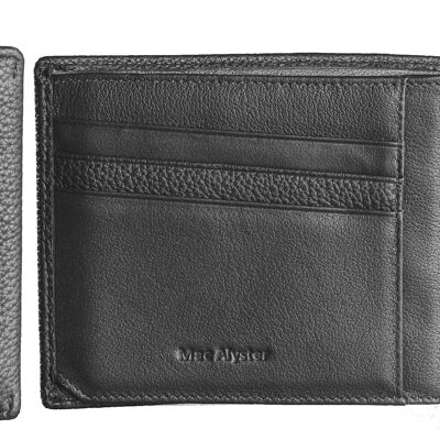 Italian wallet - 2 flaps - PREMIUM BLACK