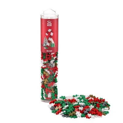 Méga tube Mix couleurs - Thème Noël - 240 Pcs - PLUS PLUS