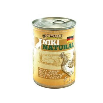 Niki Nourriture humide naturelle au poulet et aux légumes pour chiens 1