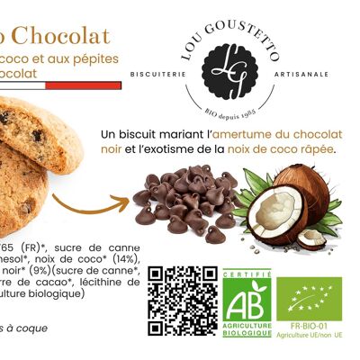 Fiche produit plastifiée - Biscuit sucré Croc Coco Chocolat