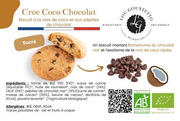 Fiche produit plastifiée - Biscuit sucré Croc Coco Chocolat 2