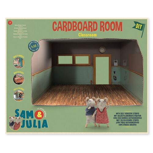 Kids DIY Dollhouse - Cardboard Classroom - The Mouse Mansion
