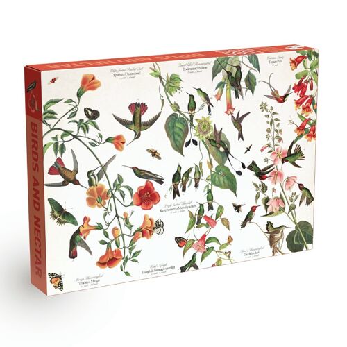 Birds and Nectar 1000 piece Vintage puzzle by Penny Puzzle