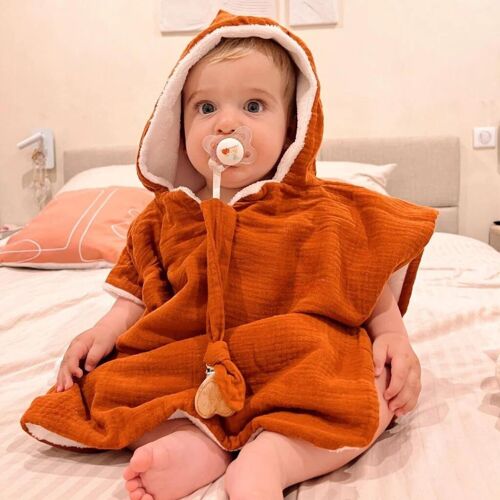 Marin le poncho de bain - Terracotta