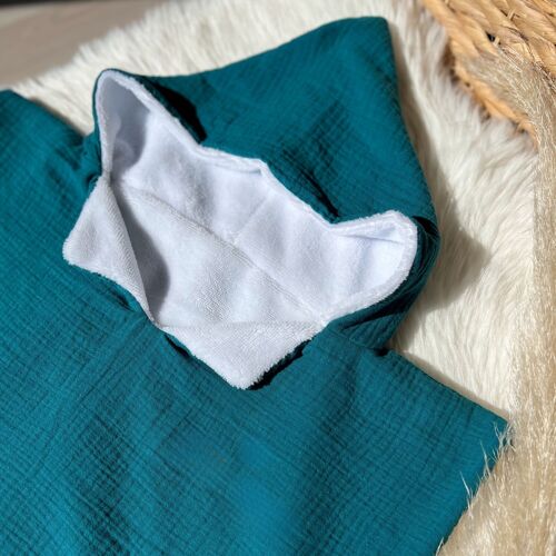 Marin le poncho de bain - Bleu Paon