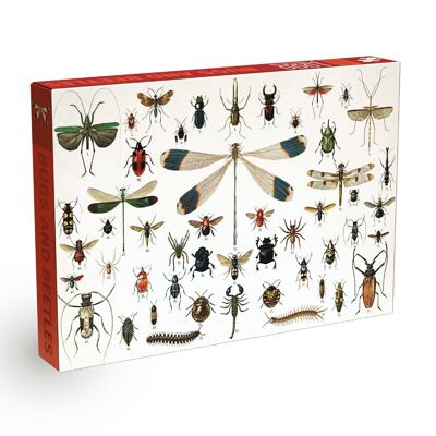 Insectos y escarabajos rompecabezas vintage de 1000 piezas de Penny Puzzle