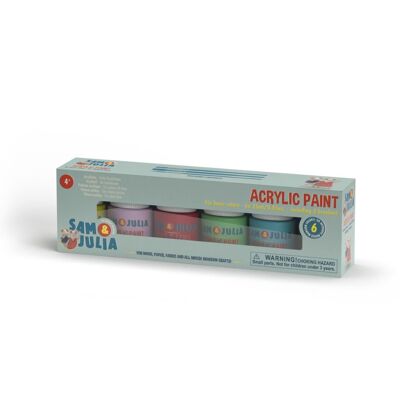 Acrylverf - Set mit 6 Basisfarben - Het Muizenhuis