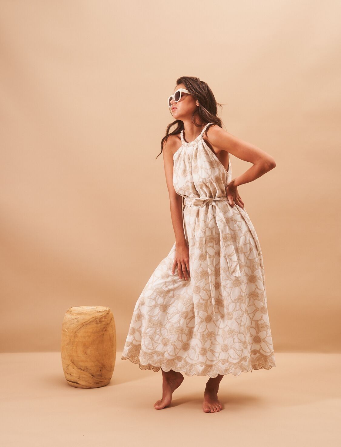 ABITO AZALEA RICAMATA