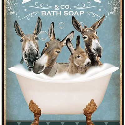 Donkeys & Co. Decorative Metal Poster
