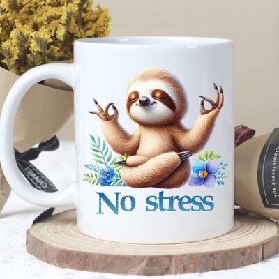 Tasse „Kein Stress“.