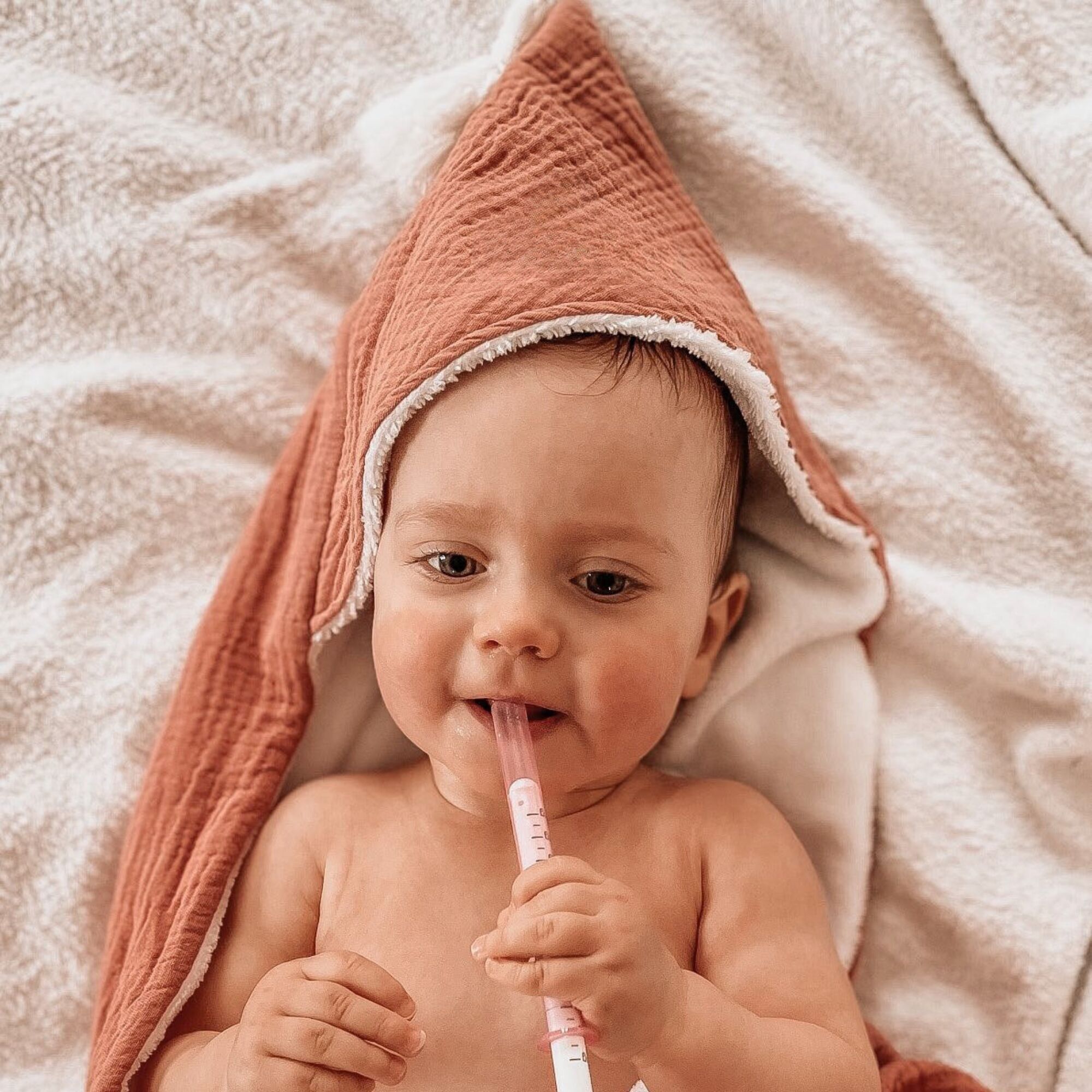 Gabin the bath cape - Marsala