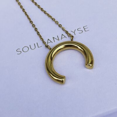 Soul & Mind Half Circle Necklace Gold