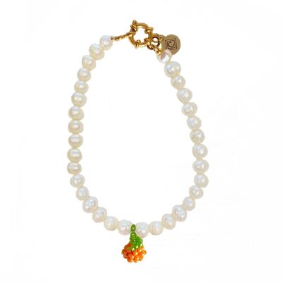 Bracelet de perles de fleurs d'agrumes