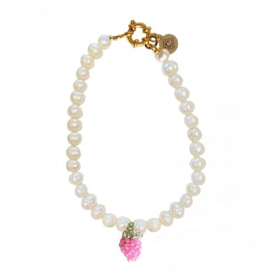Bracelet de perles Blush Fraise