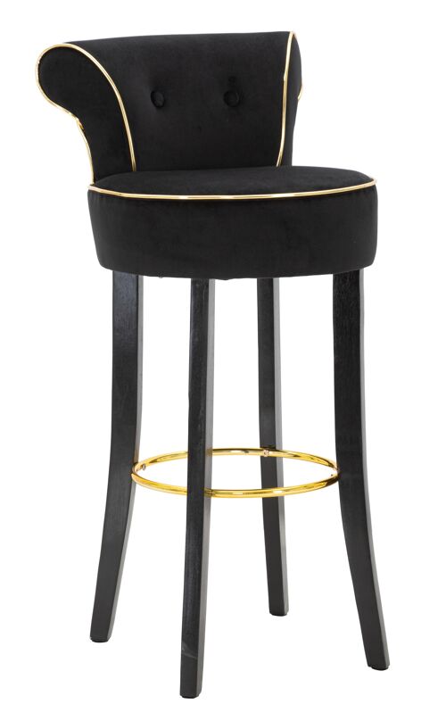 BAR STOOL LUXY BLACK CM 46X48X96 D142504000N