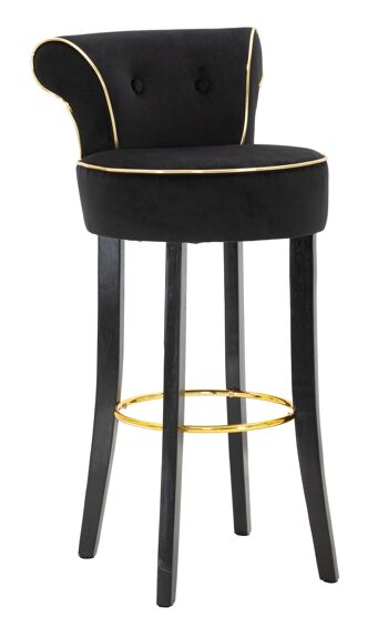 TABOURET DE BAR LUXY NOIR CM 46X48X96 D142504000N 1