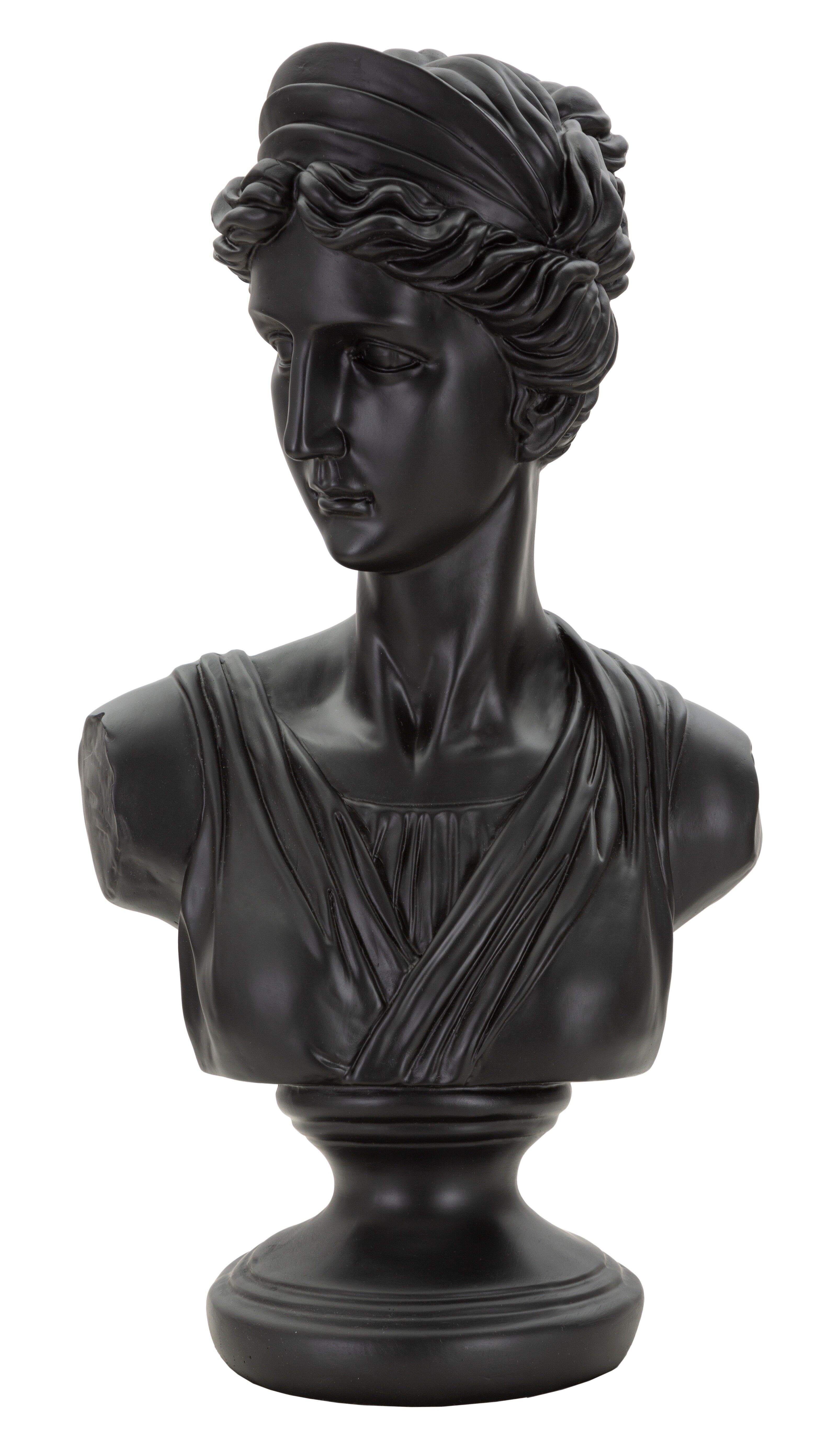 SCHWARZE RÖMISCHE FRAUENSTATUE CM 22X16X41 D116370000