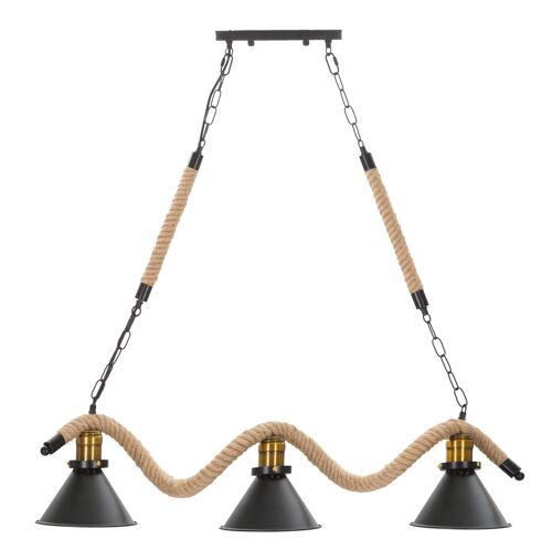 CEILING LAMP CUP/ROPE 3 LIGHTS CM 84X20X88 D1712220003
