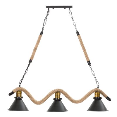 CEILING LAMP CUP/ROPE 3 LIGHTS CM 84X20X88 D1712220003