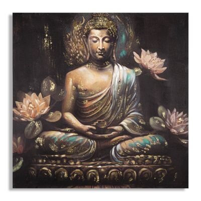 QUADRO MURALE FATTO A MANO BUDDHA -A- CM 100X3X100 D032359000A