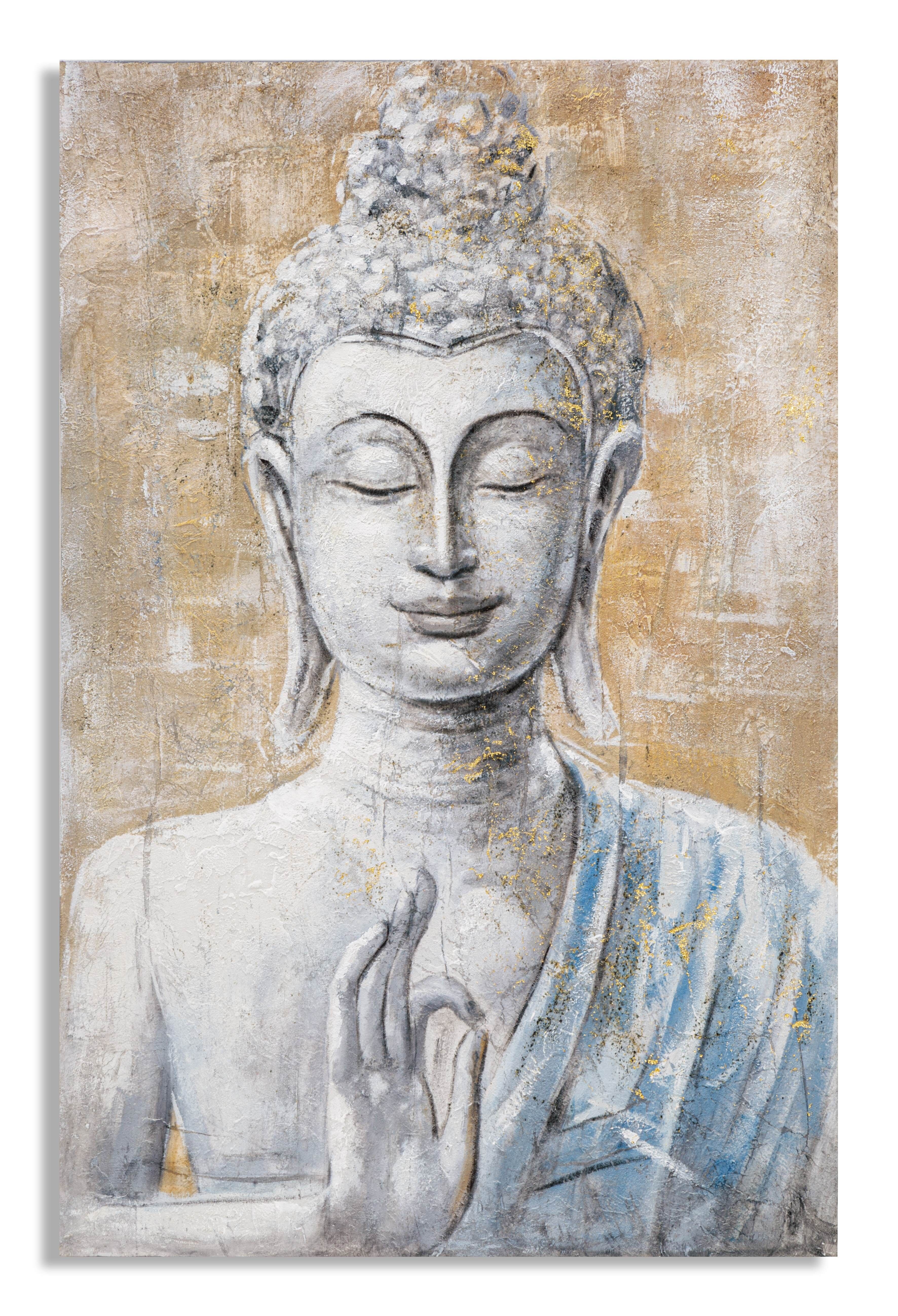 QUADRO MURALE FATTO A MANO BUDDHA LUCE -B- CM 80X3X120 D032358000B
