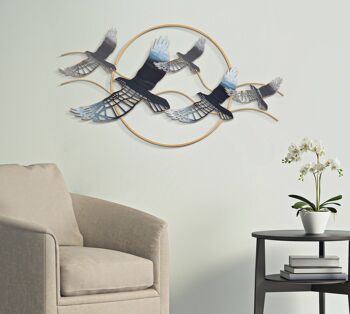 PANNEAU MURAL EN FER OISEAU CM 91X7X50 D323730000 5