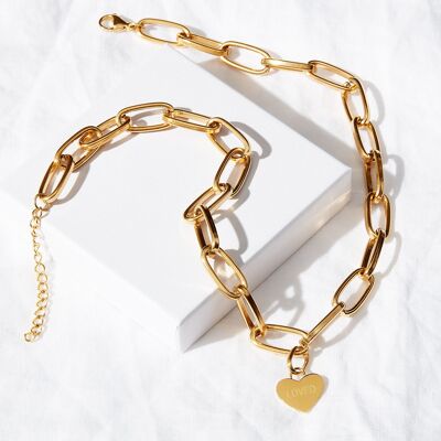 Gold LOVED Chain Necklace