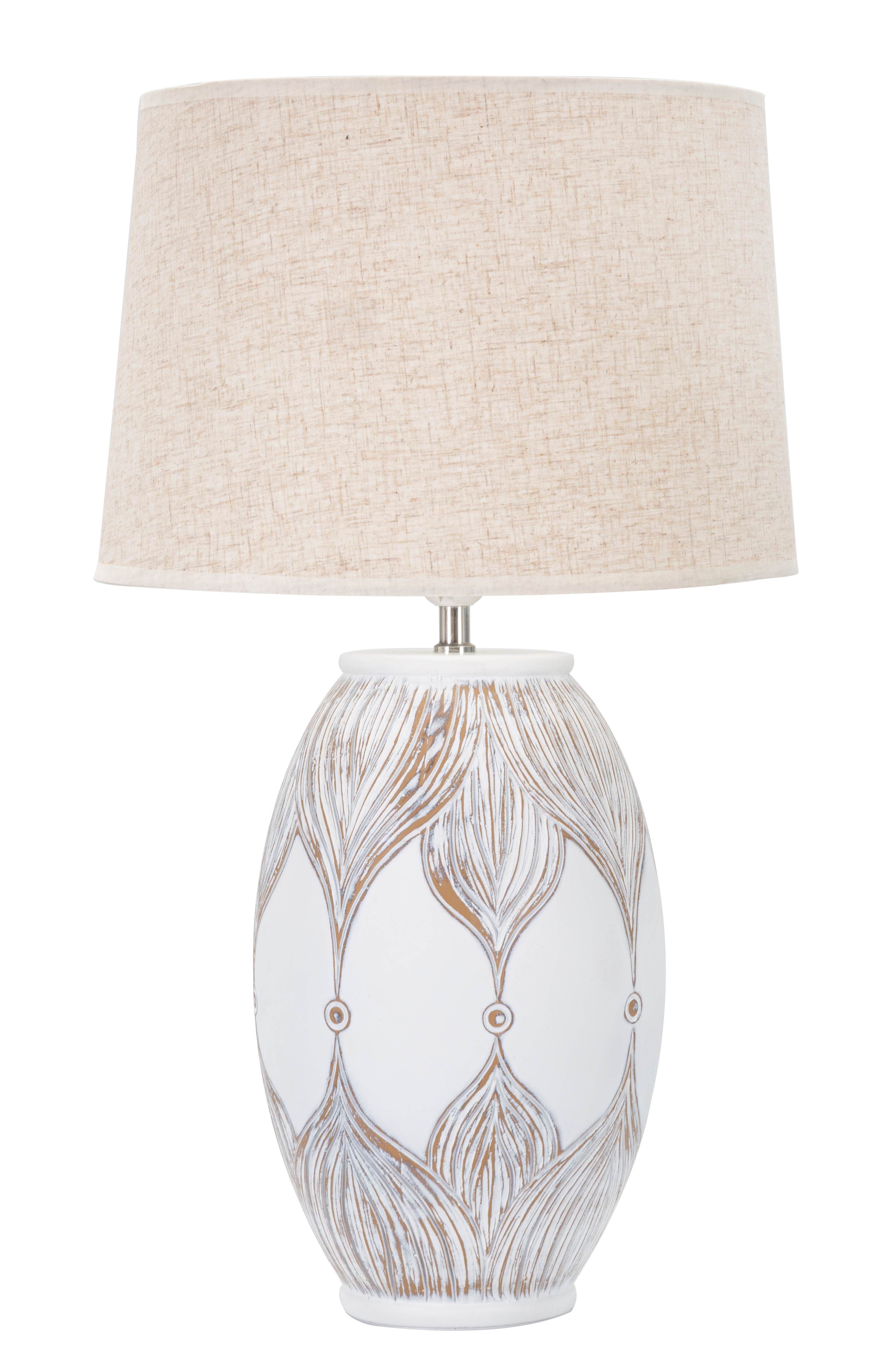 LAMPADA DA TAVOLO POLIRESINA OVALE ATENE CM 38X67 D171211000V