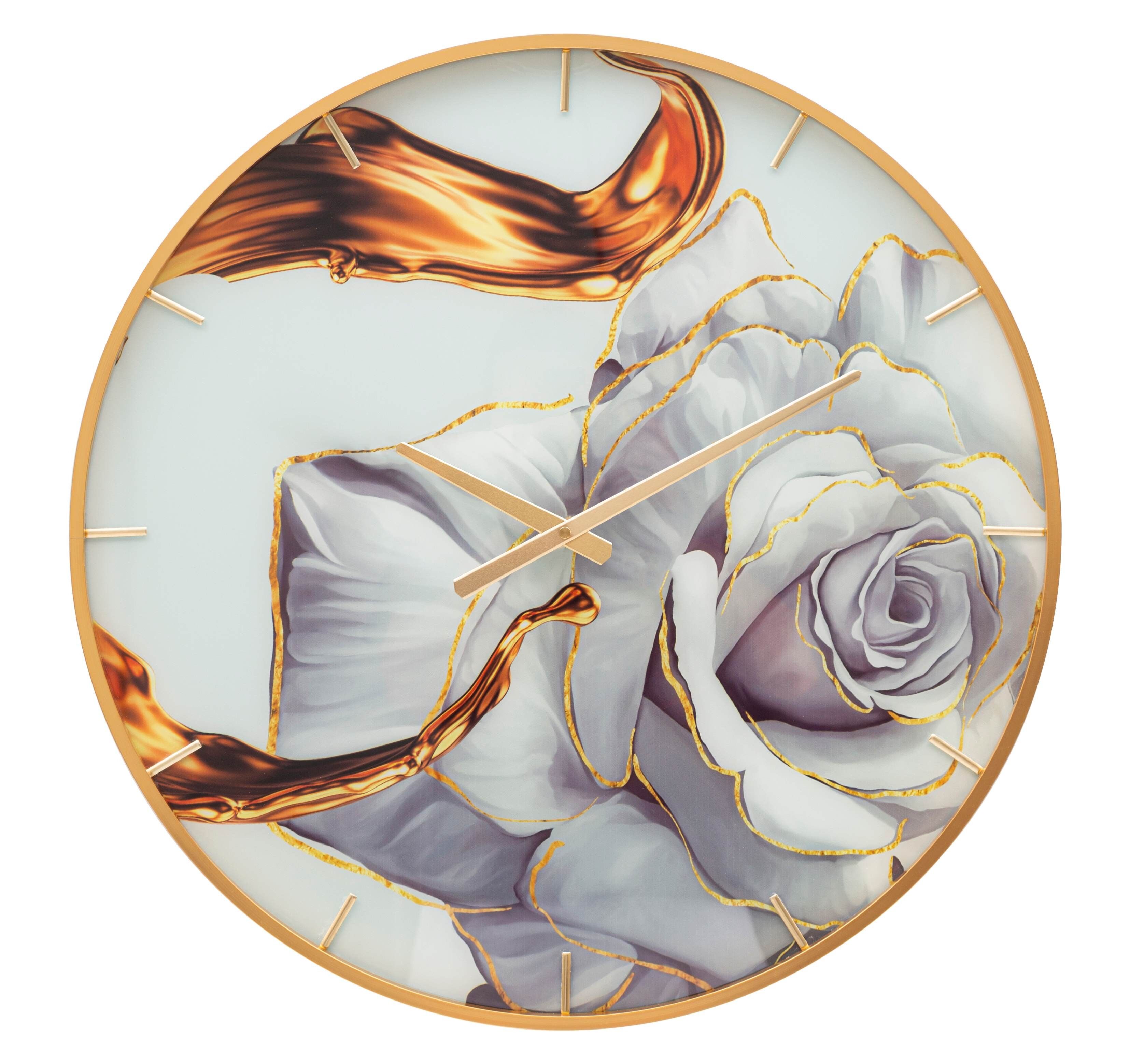 OROLOGIO DA PARETE IN VETRO ROSA CM 60X5 D648120003