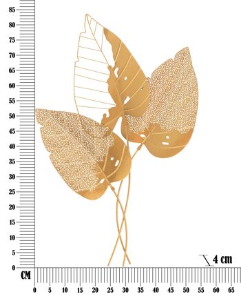 DÉCORATION MURALE FEUILLE D'AUTOMNE OR CM 53X4X84.5 D323330000 6