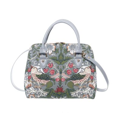 V&A Licenciado Strawberry Thief Gris - Bolsa Convertible