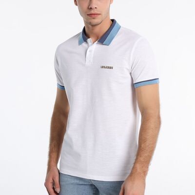 LOIS JEANS - Poloshirt mit kurzen Ärmeln, zweifarbig, elastisches Piqué | 123568