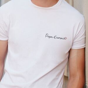 T-shirt brodé - Papa d'amour